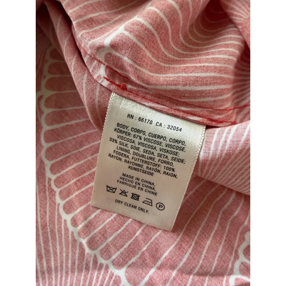 Maeve Anthropologie Pink Floral Burnout Velvet Silk Blend Shift Dress Size S NWT - Picture 12 of 13